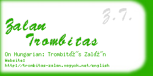 zalan trombitas business card